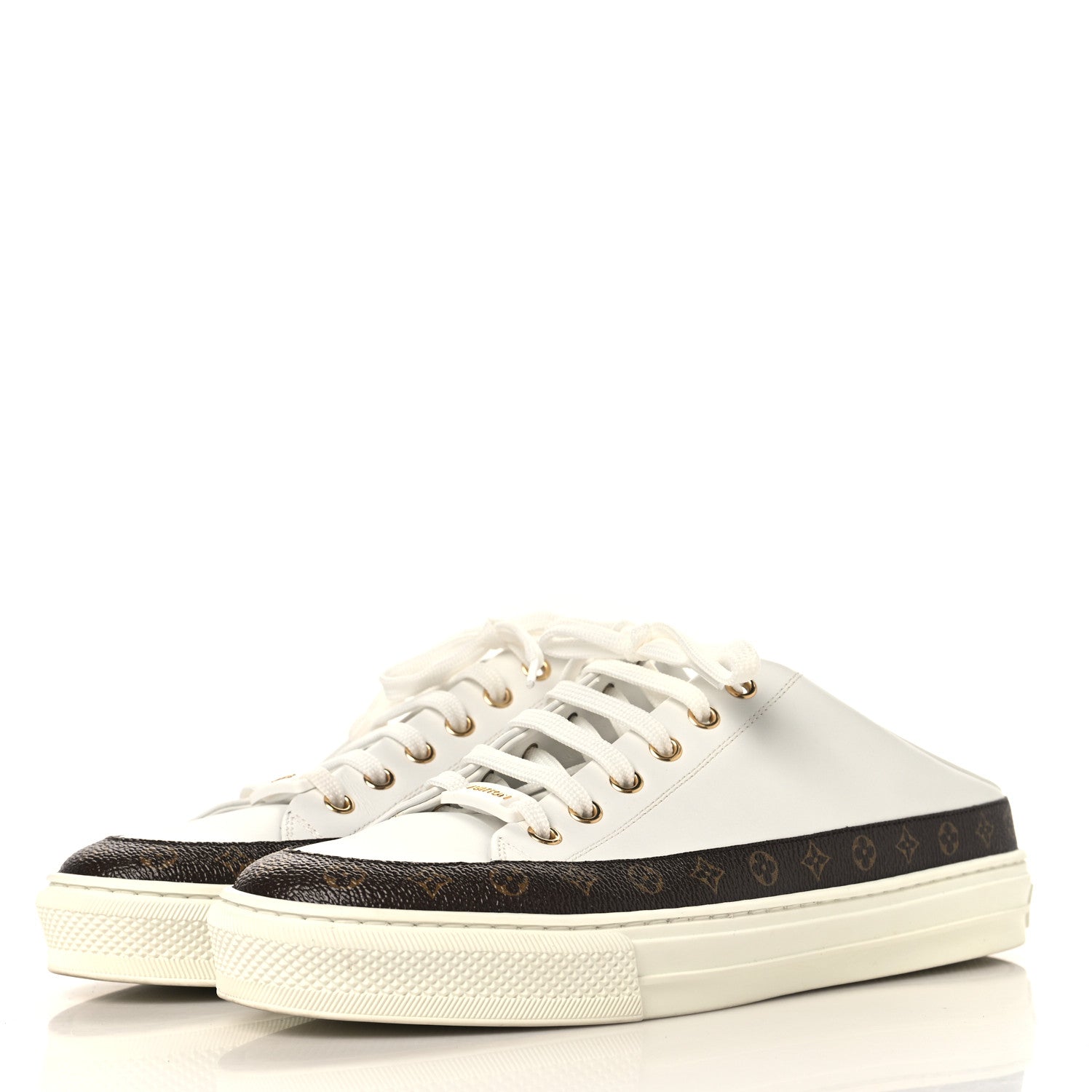 Louis Vuitton Monogram Womens Stellar Open Back Sneakers 39 White 4 of 8