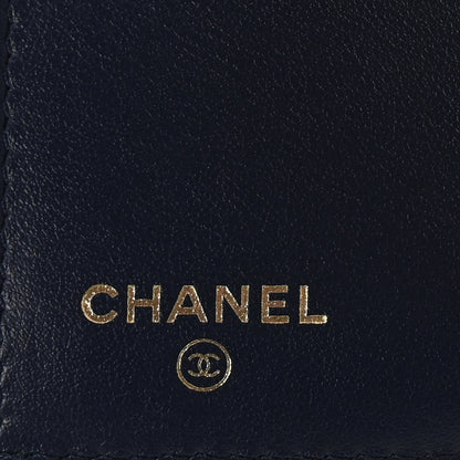 Chanel Caviar Quilted Compact Flap Wallet Navy 6 of 9