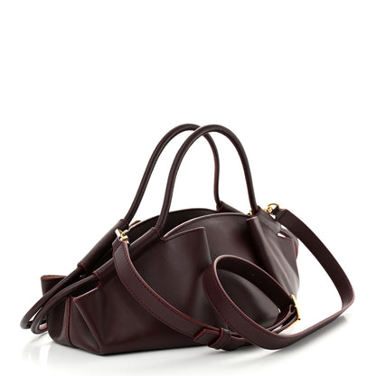 Loewe Shiny Nappa Calfskin Small Paseo Bag Burgundy 3 of 10
