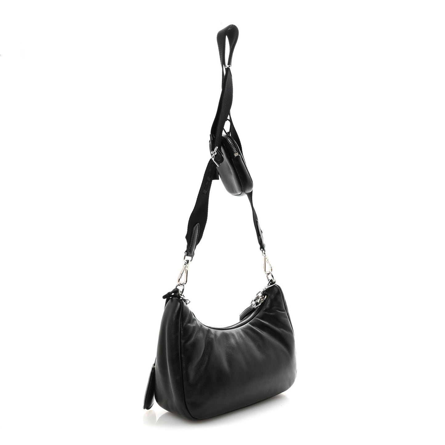Nappa Soft Padded Re-Edition 2005 Shoulder Bag Black