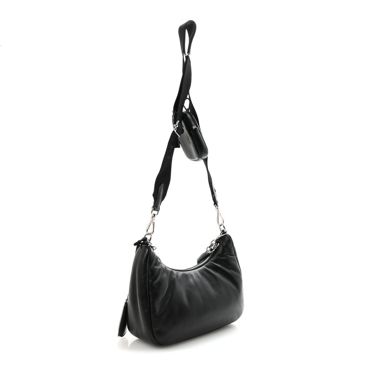 Prada Nappa Soft Padded Re-Edition 2005 Shoulder Bag Black 3 of 9