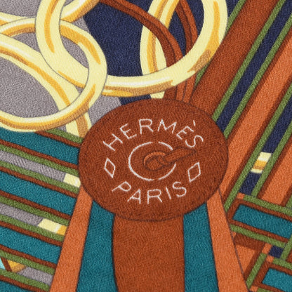 Hermes Cashmere Silk Brides Et Gris Shawl 140 3 of 6