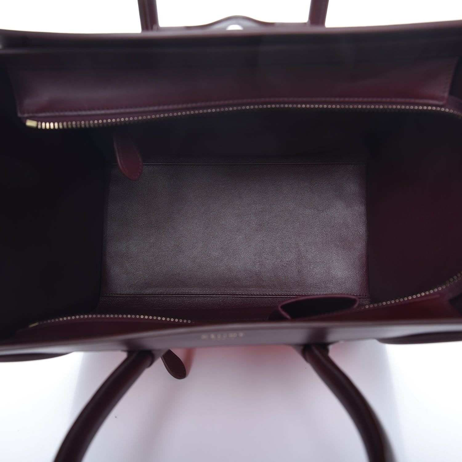 Celine Nubuck Smooth Calfskin Mini Luggage Vermillion 5 of 9