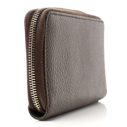 Gucci Dollar Calfskin Bi-Color Medium Swing Zip Around Wallet Grey Field Soft Pink 3 of 11