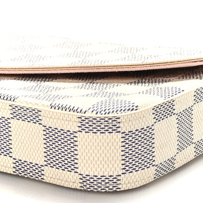 Louis Vuitton Damier Azur Pochette Felicie Chain Wallet Rose Ballerine 7 of 8