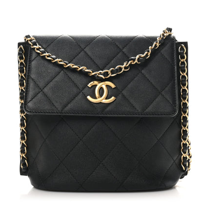 Chanel Calfskin Quilted Chain Small Hobo Bag Black 1 of 10