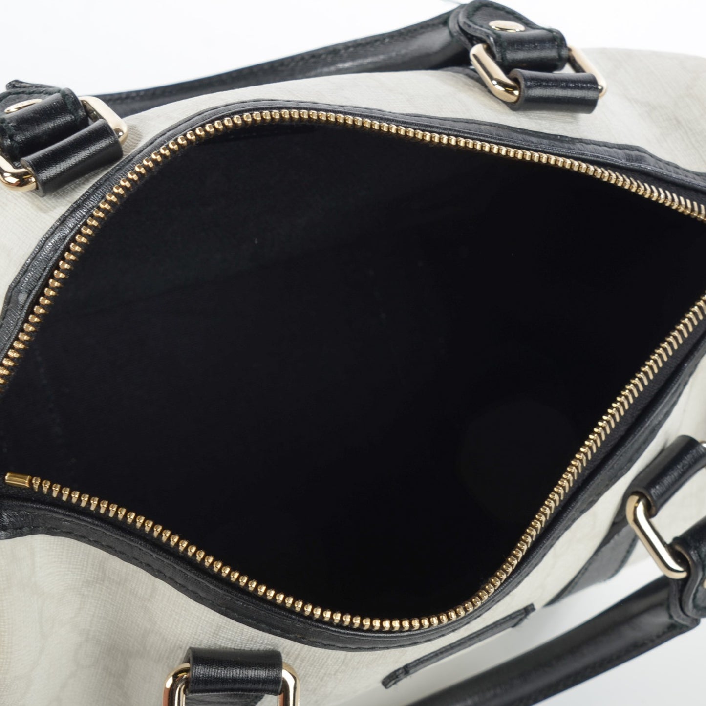 GG Plus Monogram Small Joy Boston Black White