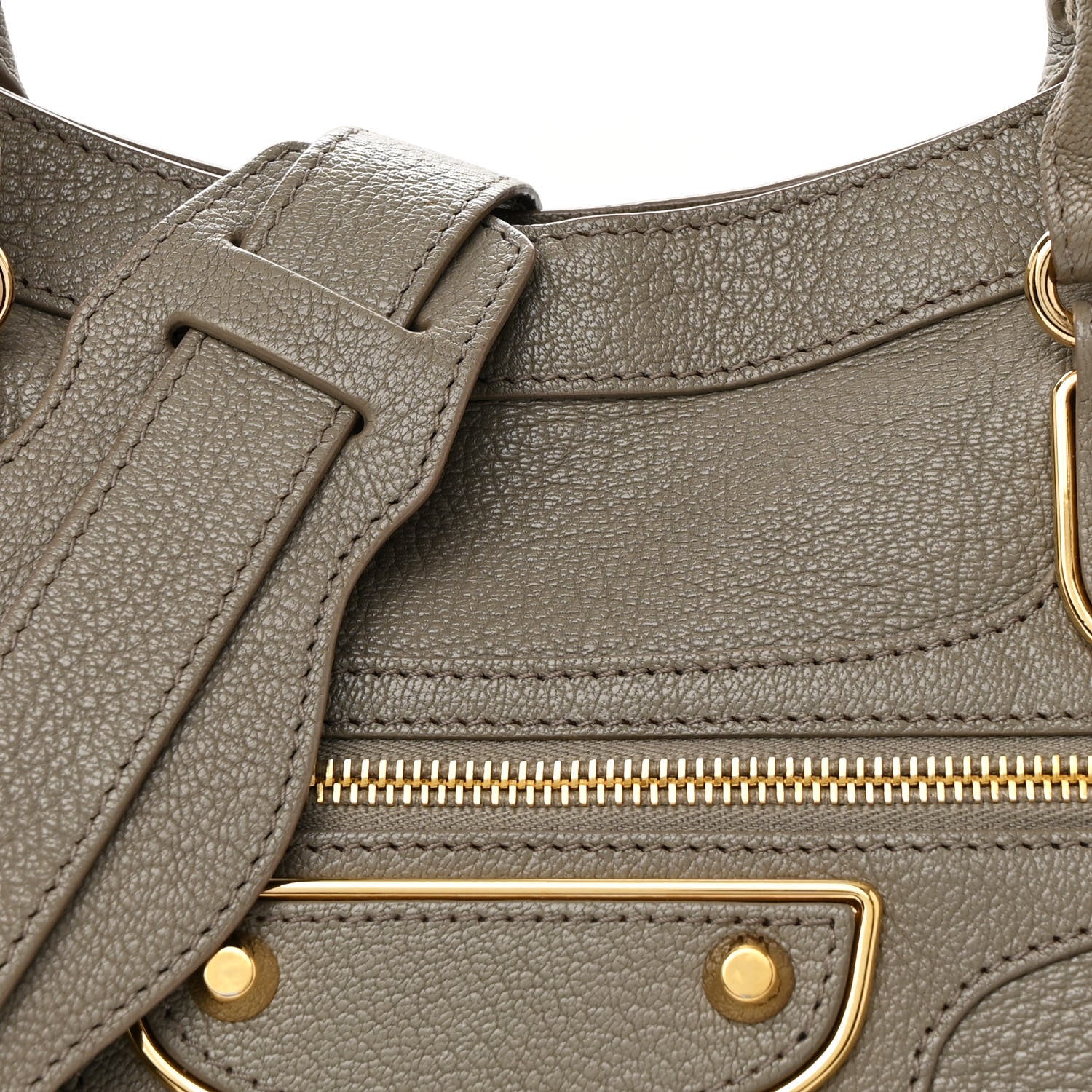 Balenciaga Chevre Gold Metallic Edge Hardware City Gris Taupe 9 of 14