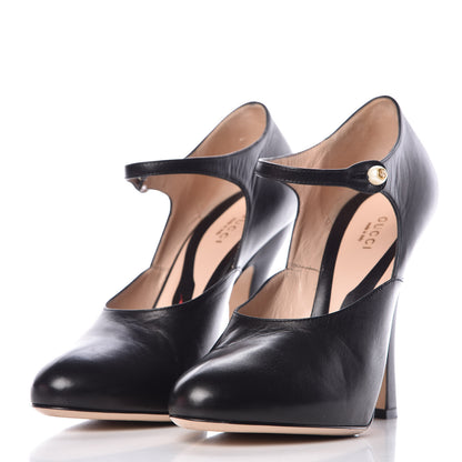 Gucci Malaga Kid Lesley Mary Jane Pumps 39 Black 2 of 13