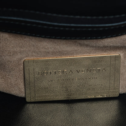Bottega Veneta Calfskin Crocodile Ostrich Loop Bag Nero Black 6 of 9