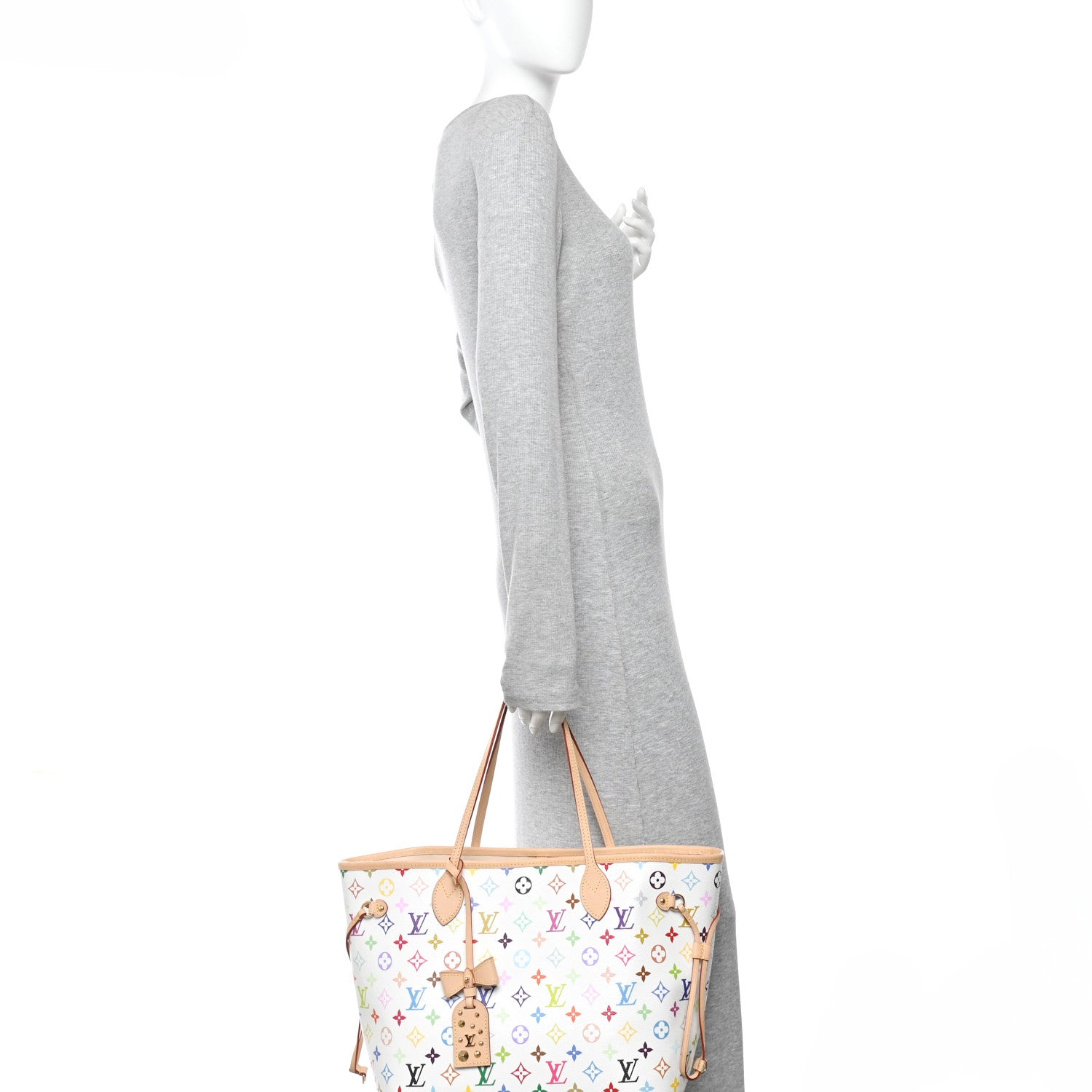 Louis Vuitton LV X TM Monogram Multicolor Neverfull MM White 2 of 11