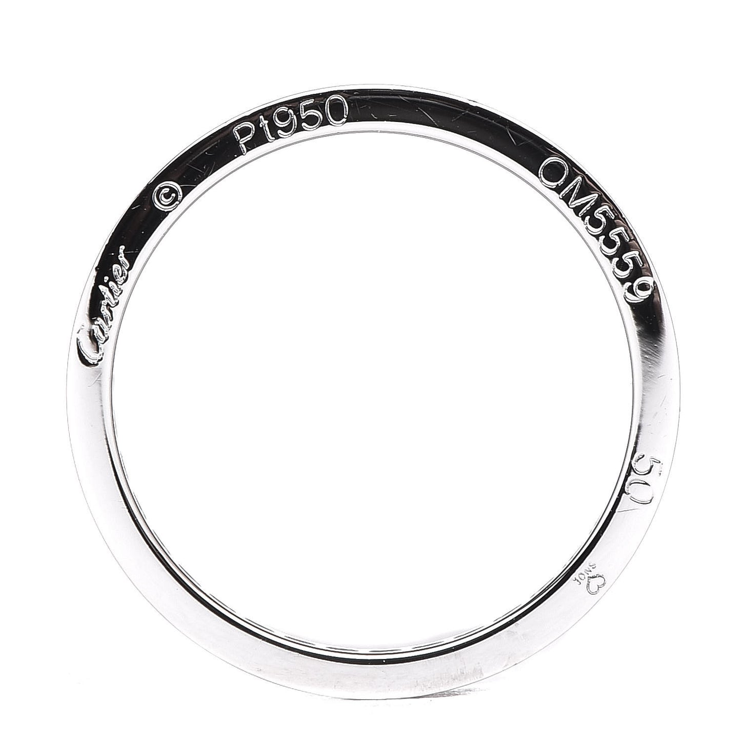 Platinum Diamond 2.4mm Ballerine Wedding Band Ring 50 5.25