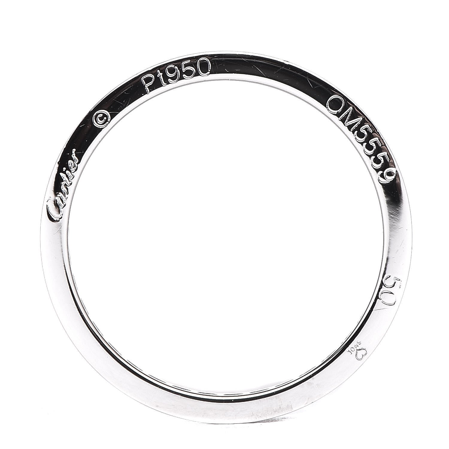 Cartier Platinum Diamond 2.4mm Ballerine Wedding Band Ring 50 5.25 4 of 5