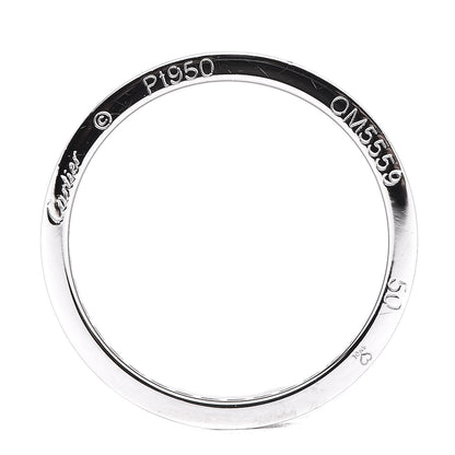 Cartier Platinum Diamond 2.4mm Ballerine Wedding Band Ring 50 5.25 4 of 5
