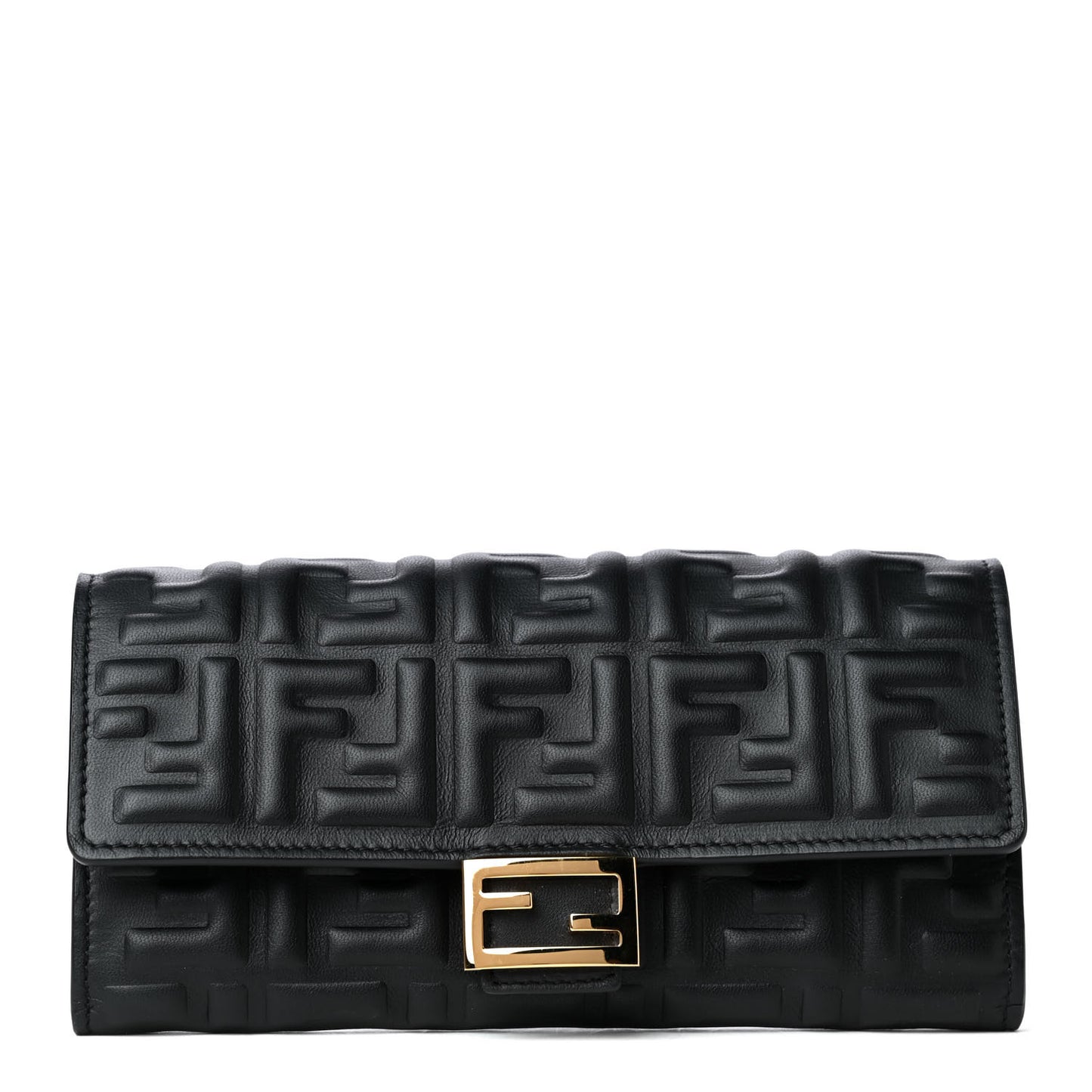 Nappa Matisse FF Embossed Continental Wallet Black