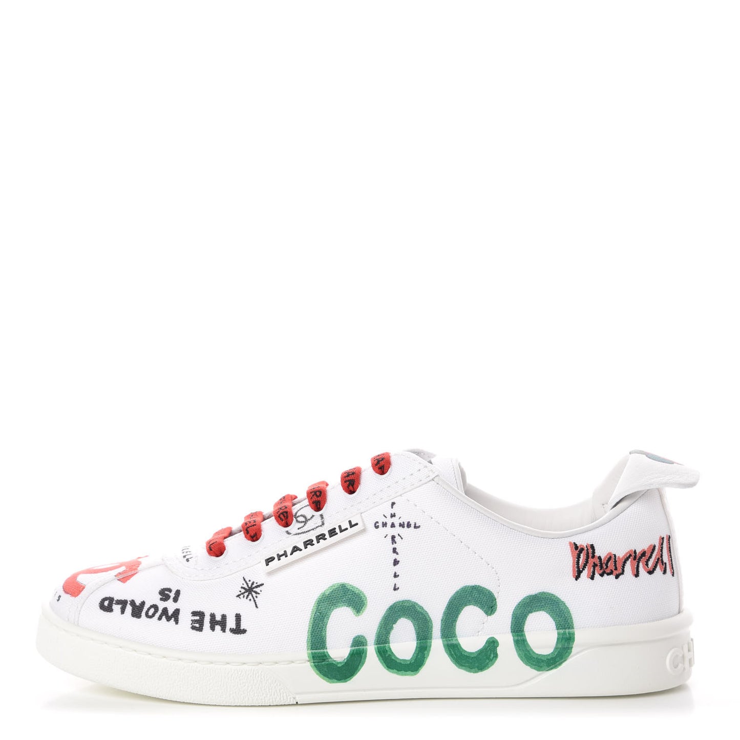 x Pharrell Williams Calfskin Womens Sneakers 38 White