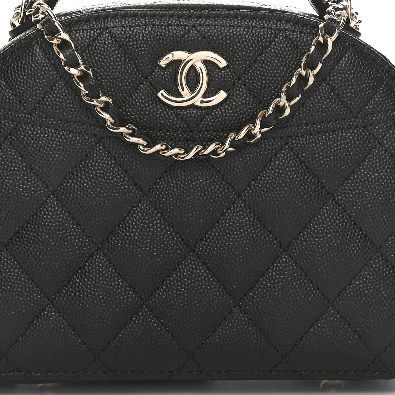 Chanel Caviar Quilted Top Handle Vanity Case Black 8 of 11