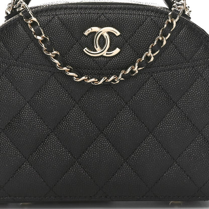 Chanel Caviar Quilted Top Handle Vanity Case Black 8 of 11