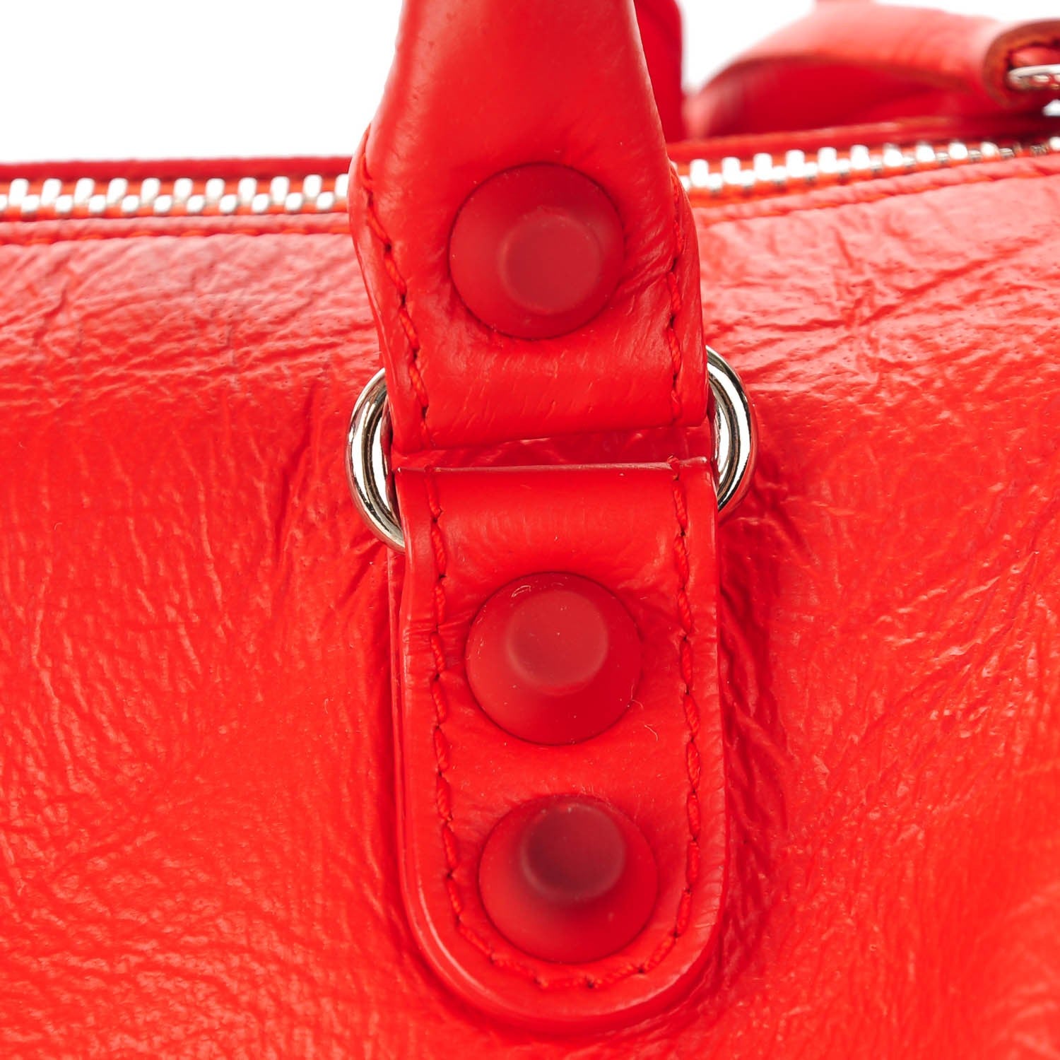 Balenciaga Matte Goatskin Rubber Covered Classic Hardware Mini Twiggy Rouge Coquelicot Rouge Braise 10 of 10