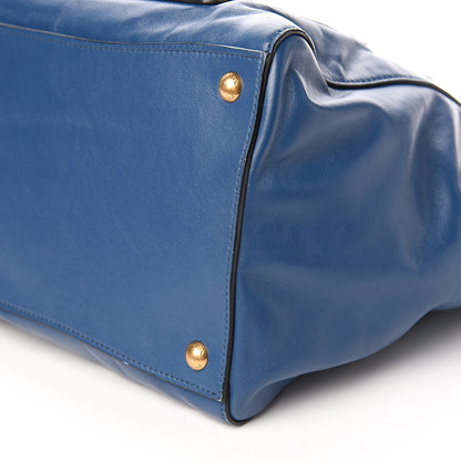 Prada Glace Calf Shopping Tote Bluette 8 of 10