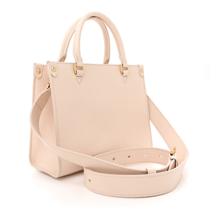Louis Vuitton Calfskin Lock & Go Tote Quartz 3 of 10