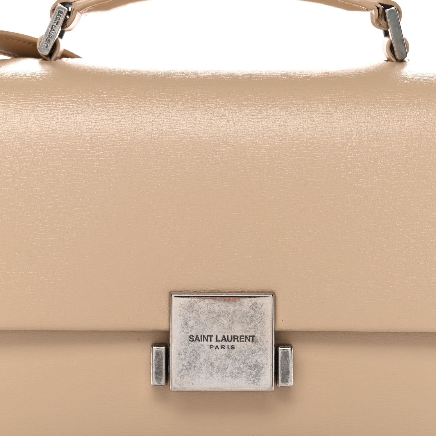 Saint Laurent Calfskin Medium Bellechasse Satchel Nude Powder