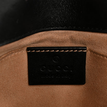 Gucci Calfskin Matelasse Mini GG Marmont Shoulder Bag Black 6 of 14