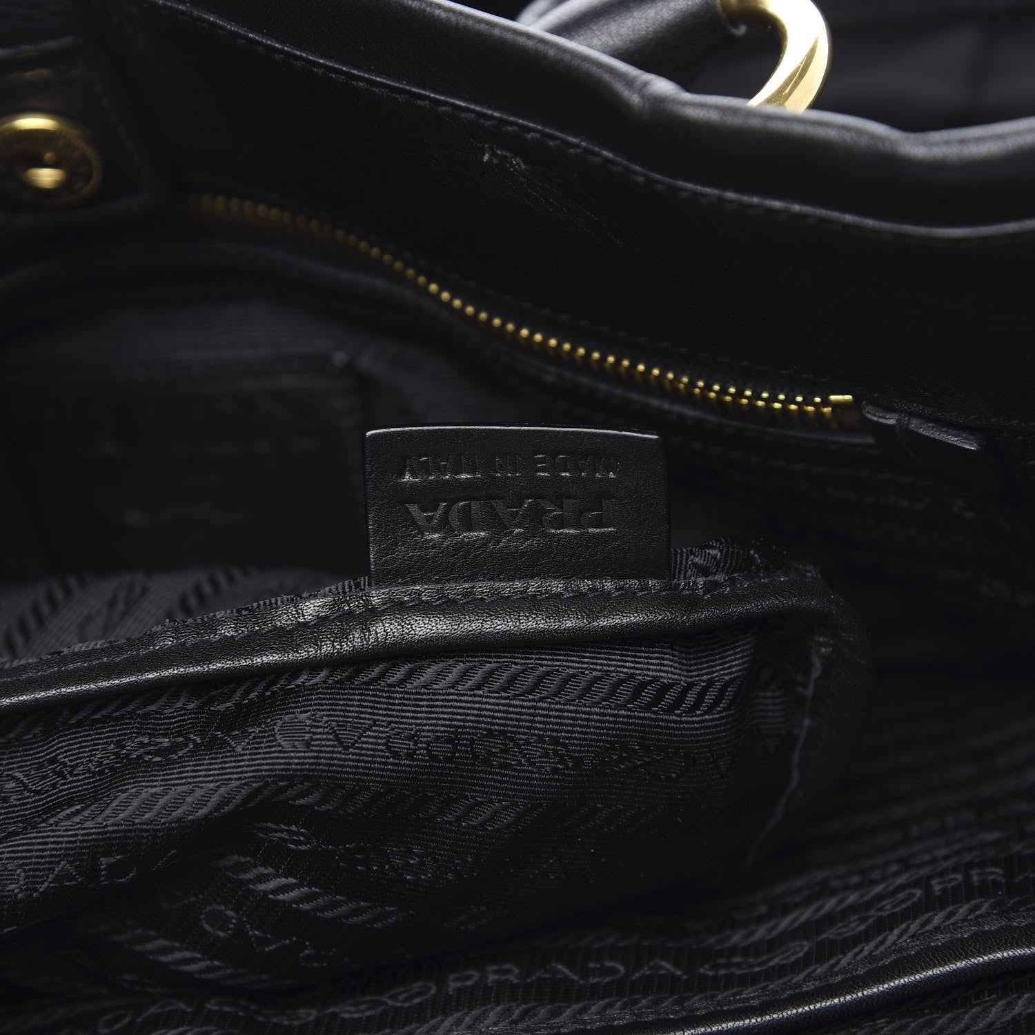 Prada Tessuto Nylon Soft Calf Tote Black 8 of 13