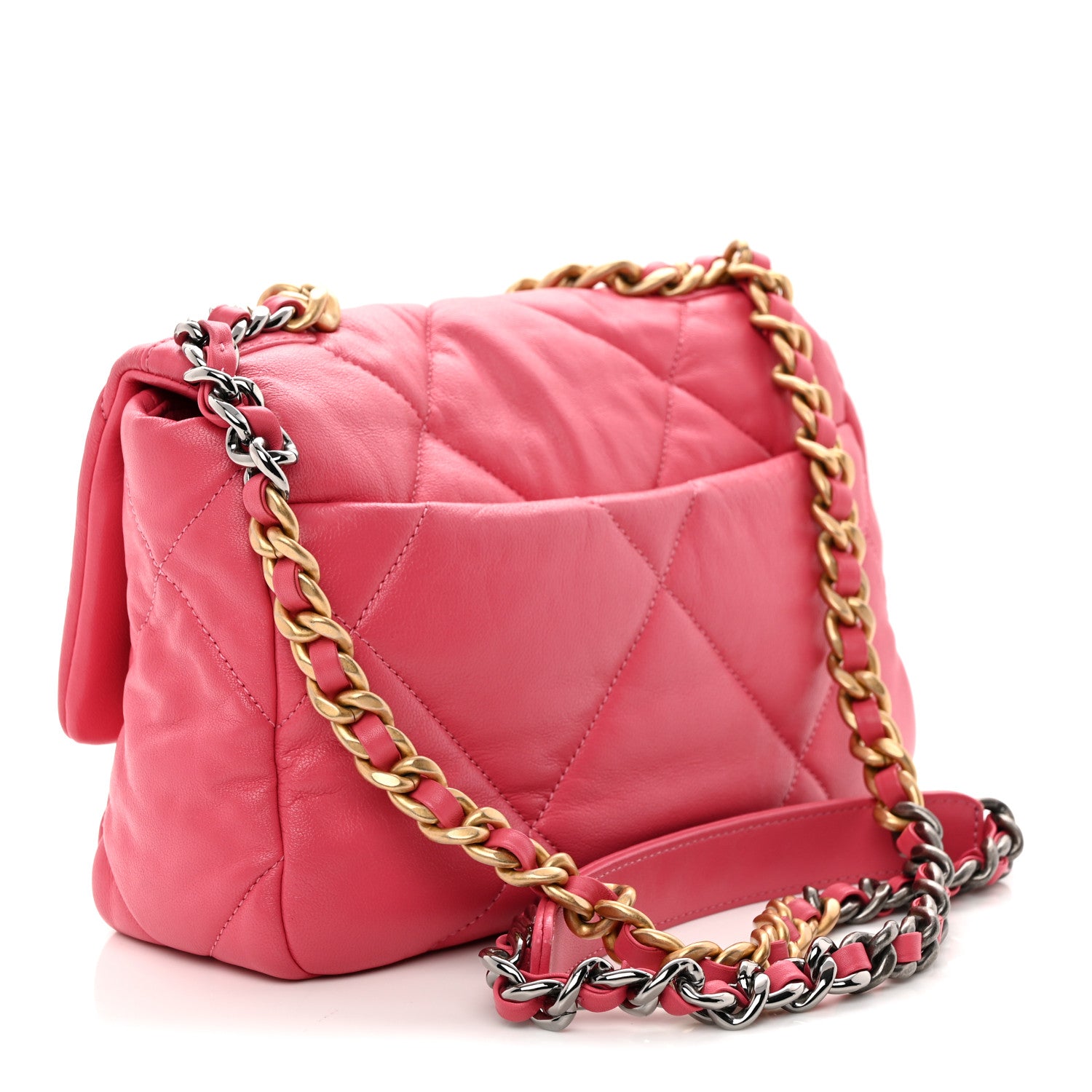 Chanel Lambskin Quilted Medium Chanel 19 Flap Light Pink 3 of 11