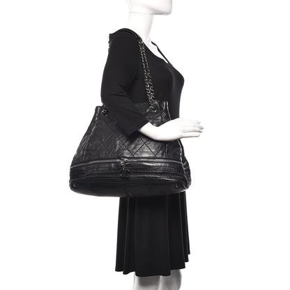 Chanel Lambskin Expandable Tote Black 2 of 10