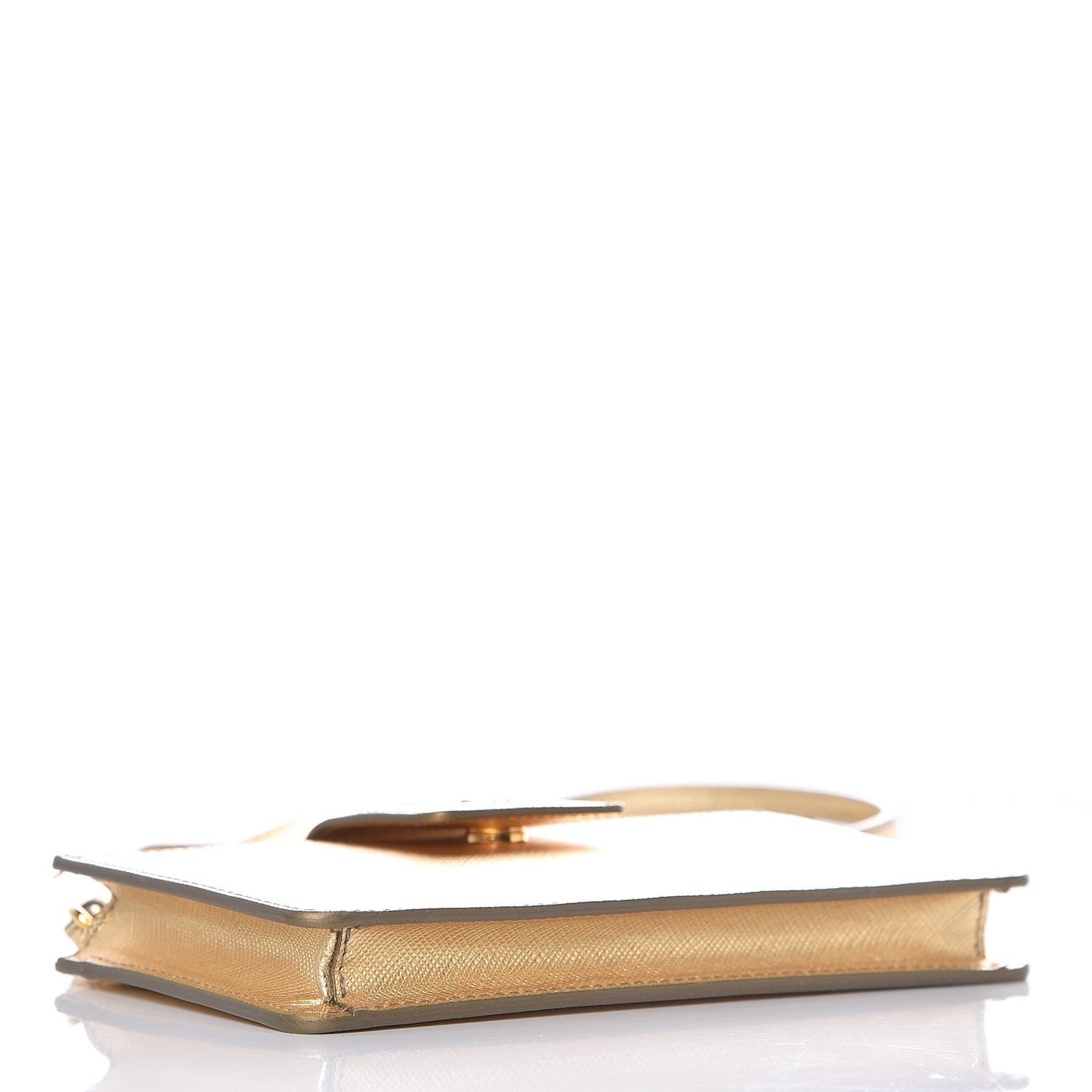 Saffiano Metal Crossbody Wristlet iPhone Case Platino