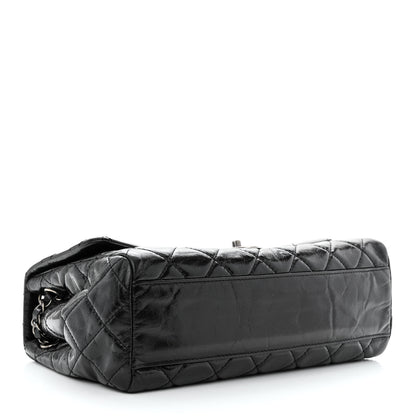 Chanel Glazed Calfskin Quilted Large Coco Soft Flap Black 4 of 10