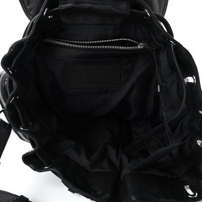Alexander Wang Lambskin Marti Backpack Bag Washed Black Rhodium Hardware 4 of 4