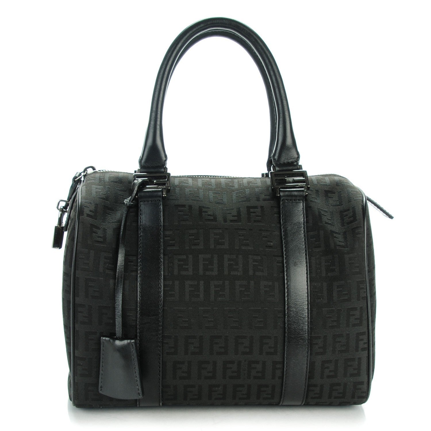 Fendi Zucchino Vitello Small Boston Black 1 of 7