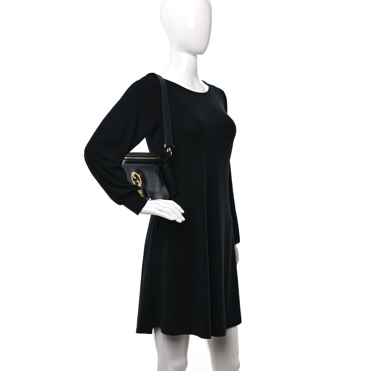 Calfskin GG Roxy Blondie Belt Bag Black