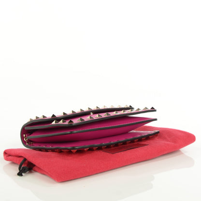 Valentino Garavani Vitello Rockstud Chain Flap Crossbody Bag Fuxia 4 of 8