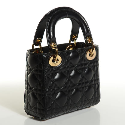 Christian Dior Lambskin Cannage Micro Lady Dior Black 2 of 10