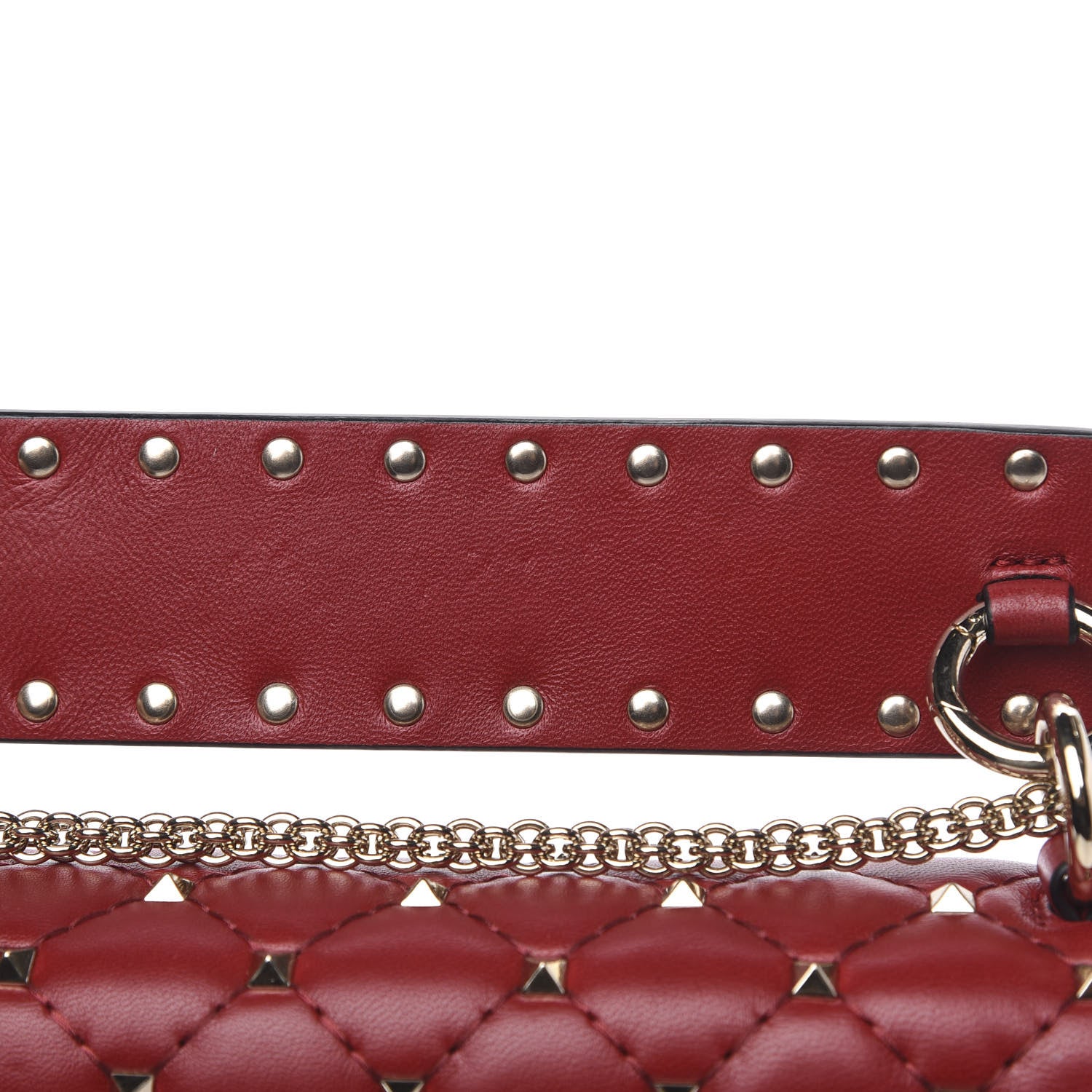 Valentino Garavani Nappa Medium Rockstud Spike Shoulder Bag Rosso Valentino 10 of 10