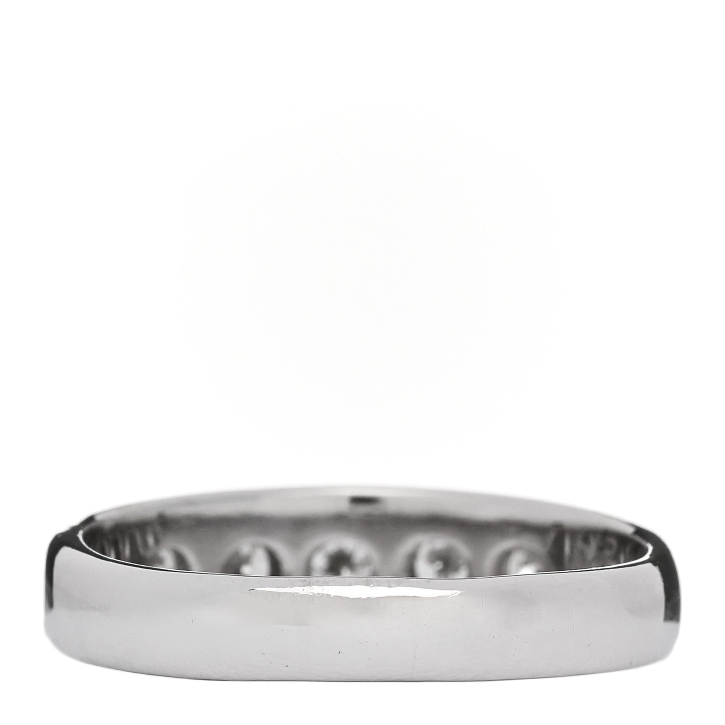 Platinum Diamond .52ctw Half Eternity Band Ring 58 8.25