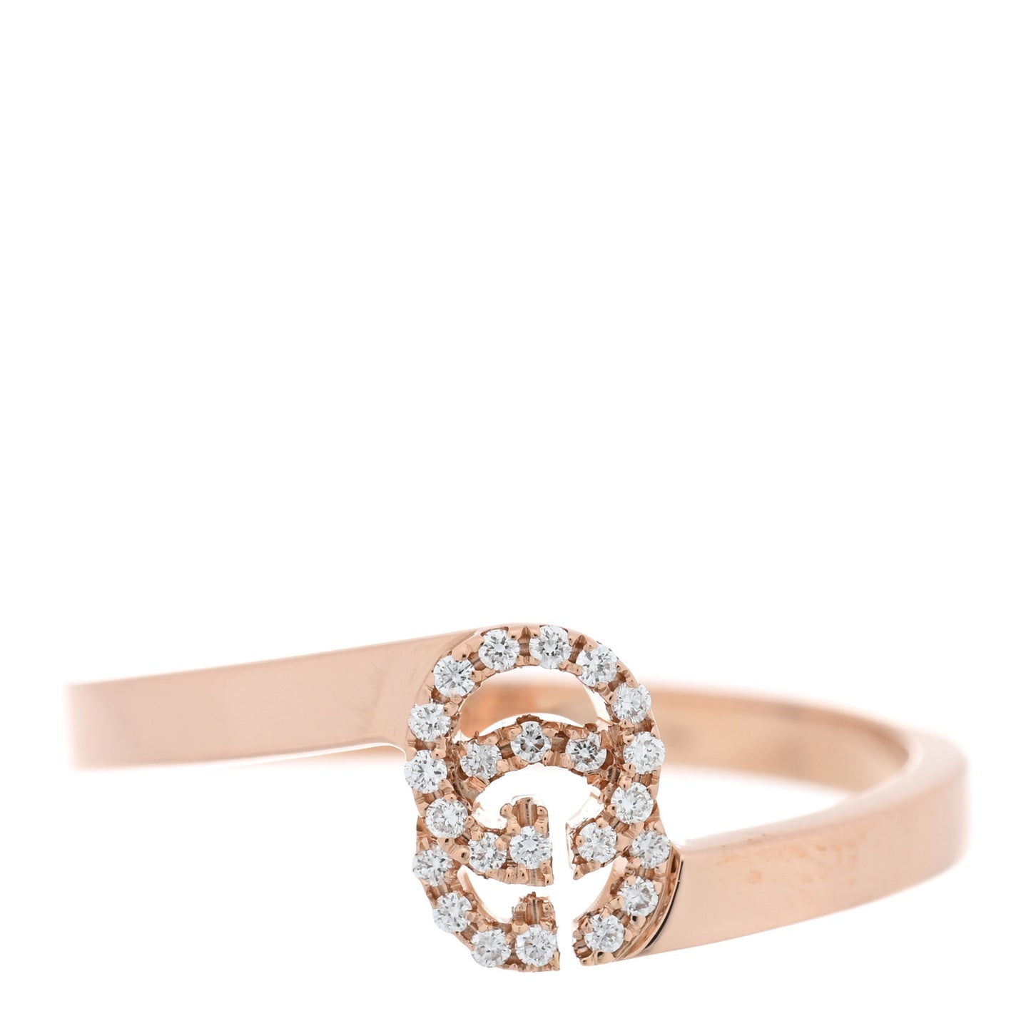 18K Rose Gold Diamond GG Running Ring 49 4.75
