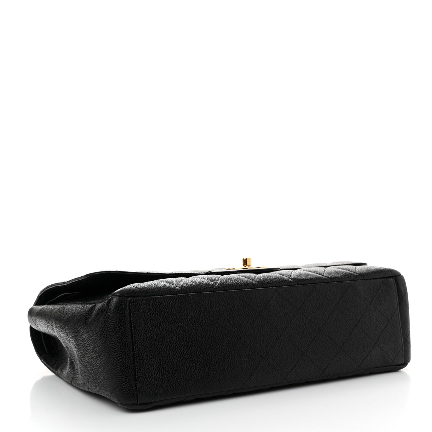 Caviar Quilted Maxi Double Flap Black