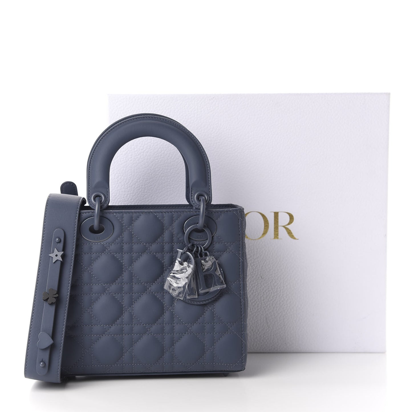 Ultra Matte Calfskin Cannage Small My ABCDior Lady Dior Dark Denim Blue