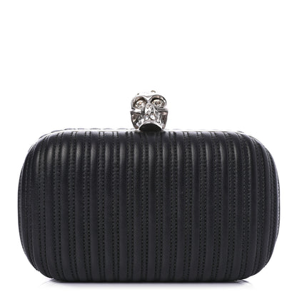 Alexander McQueen Calfskin Skull Box Clutch Black 1 of 9