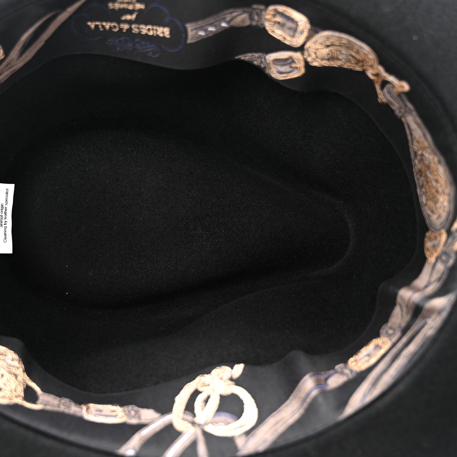 Hermes Rabbit Felt Faubourg Brides De Gala Hat 58 Black 1824156