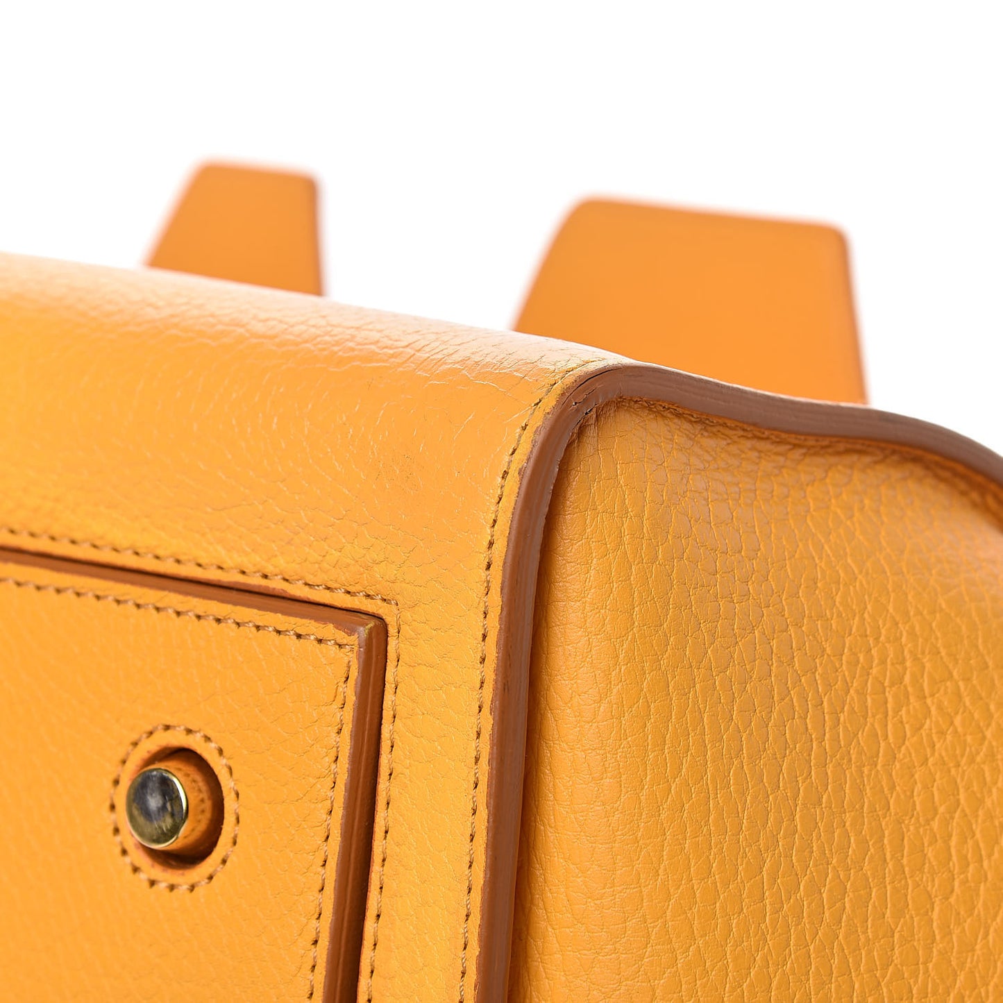 Crisped Calfskin Small Tie Knot Tote Saffron