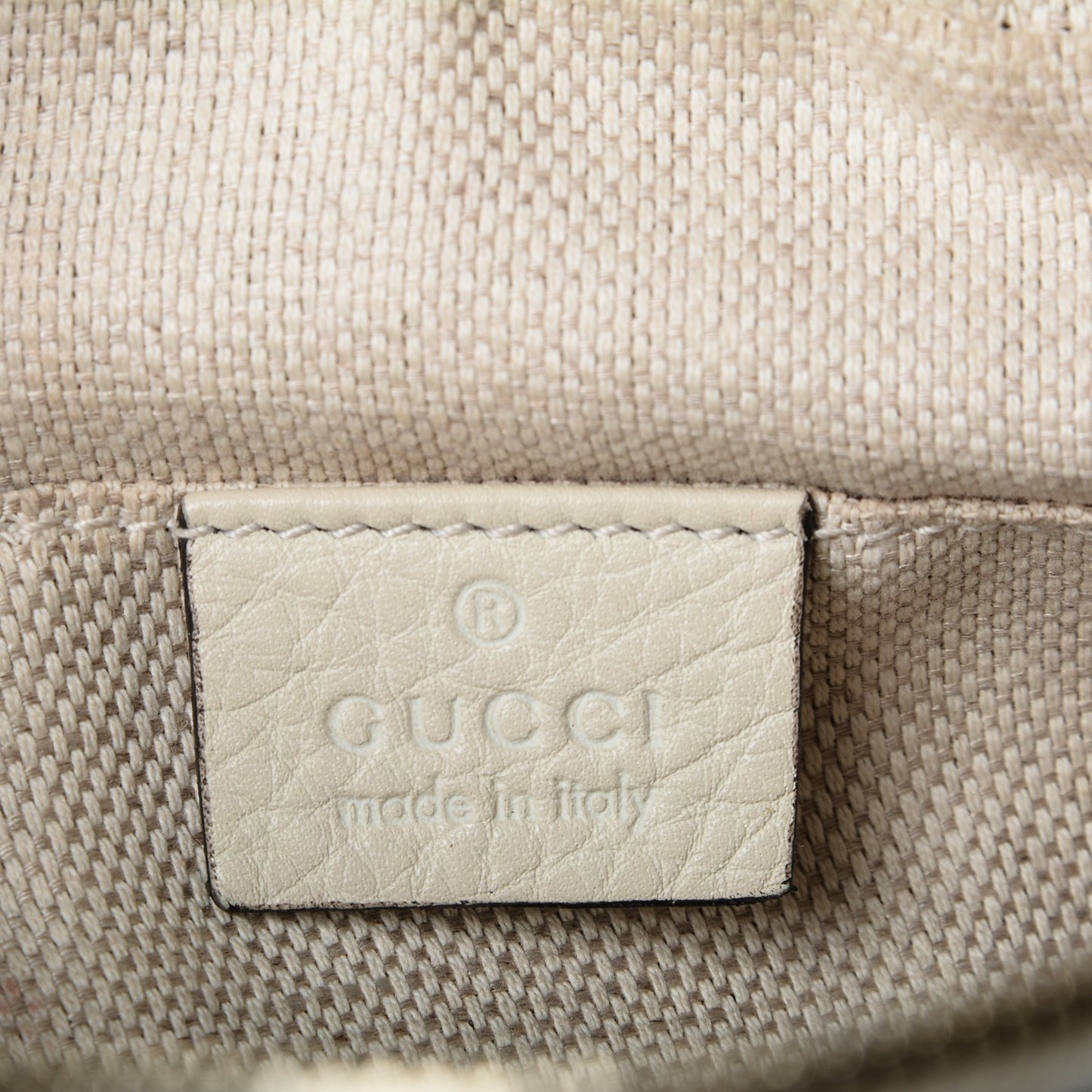 Pebbled Calfskin Small Soho Disco Bag Off White