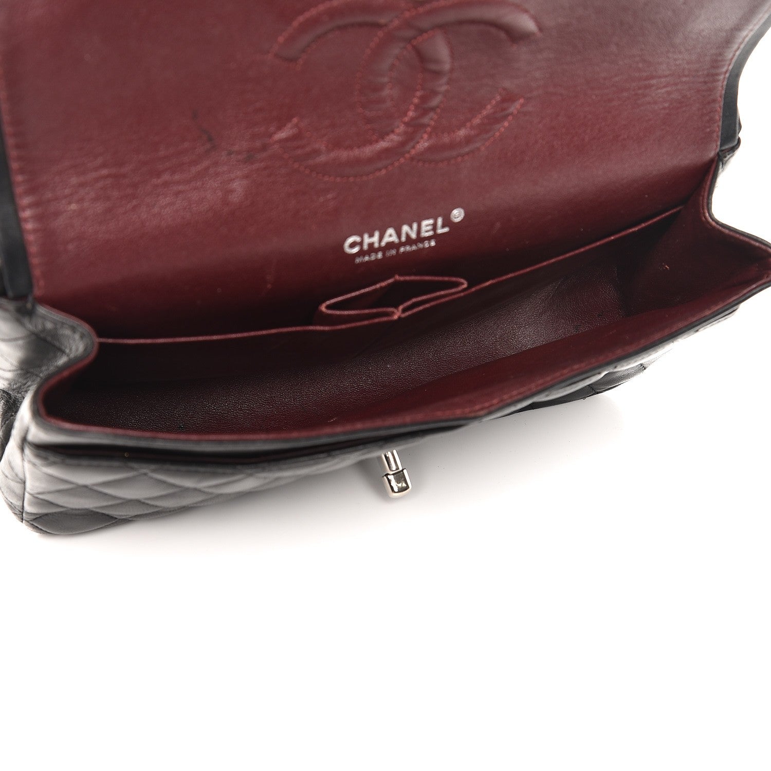 Chanel Lambskin Quilted Medium Double Flap Black 6 of 15
