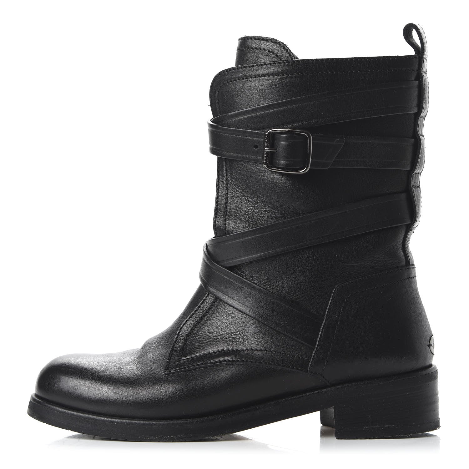 Jimmy Choo Grainy Calfskin Dalston Boots 38 Black 1 of 8
