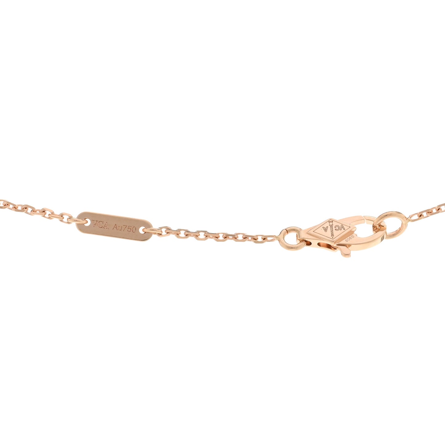 18K Rose Gold Carnelian Sweet Alhambra Heart Pendant Necklace