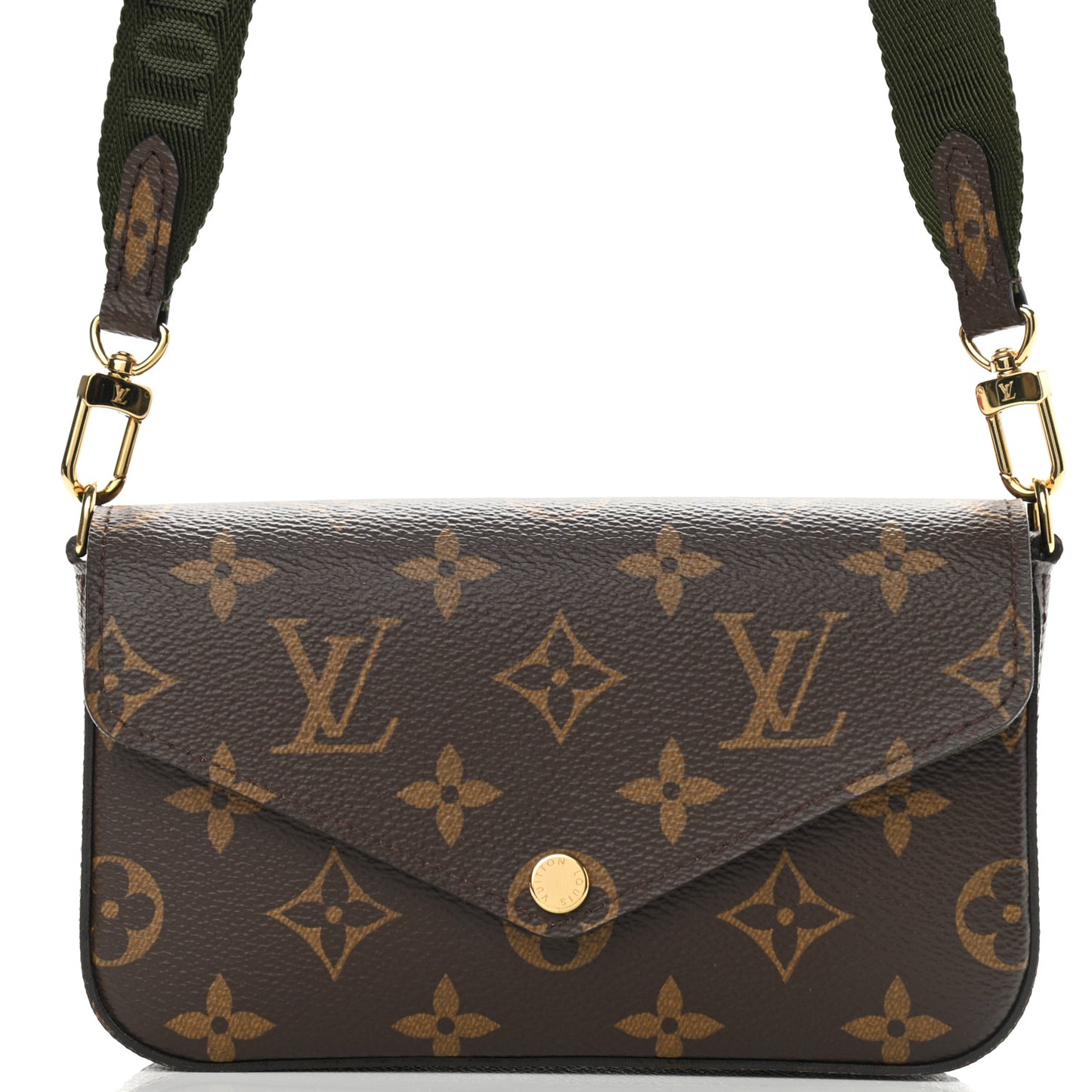 Monogram Felicie Strap & Go Kaki